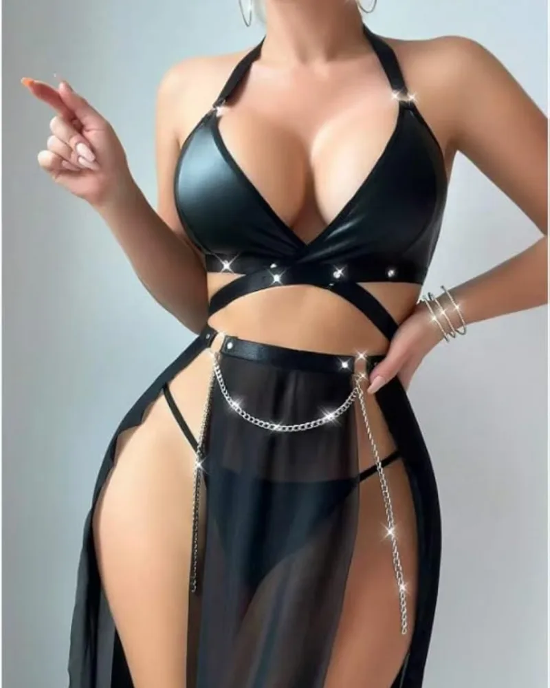 Leather Wrap Lingerie